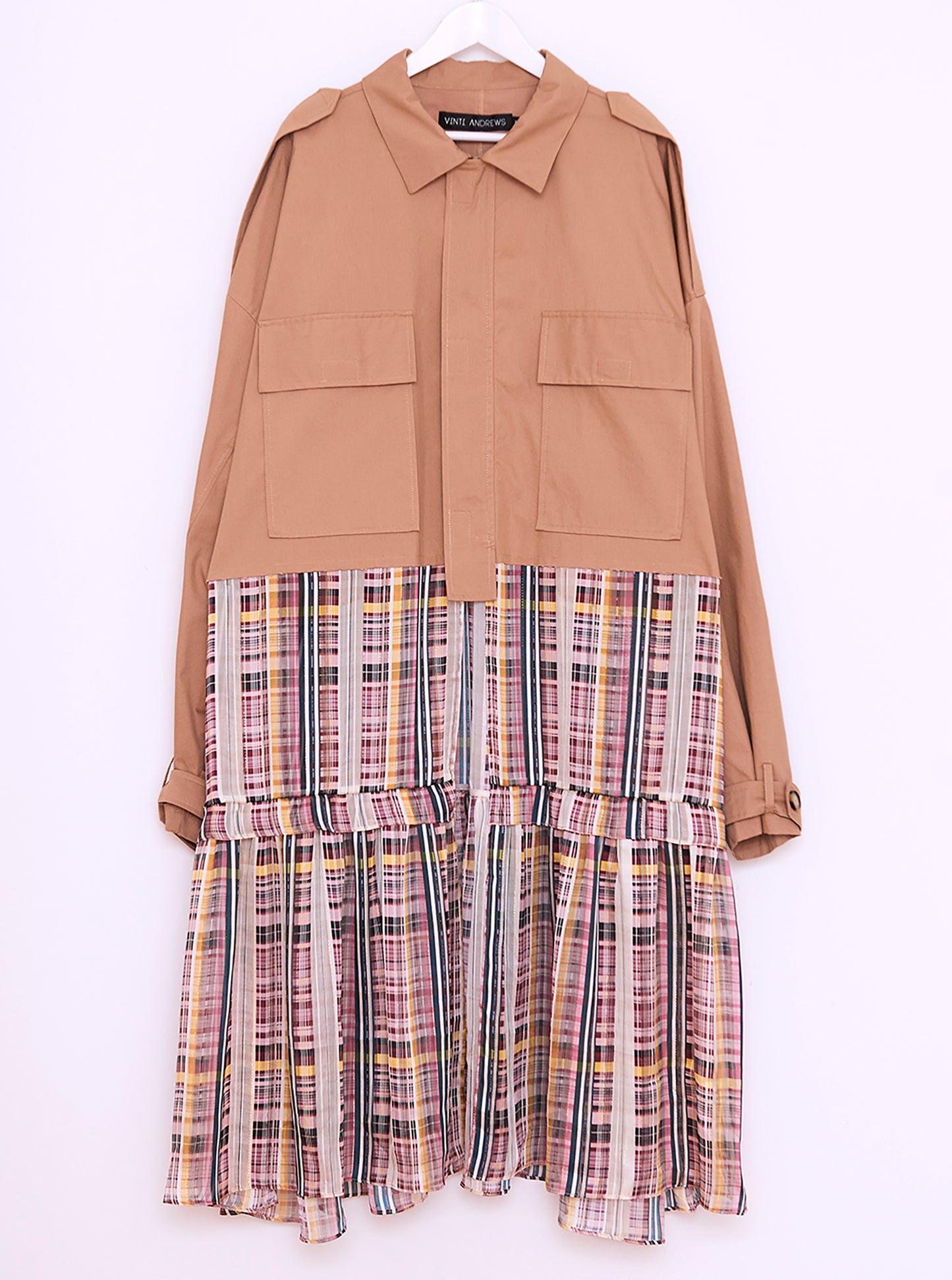 Vinti Andrews Oversize Cropped Jacket with Skirt