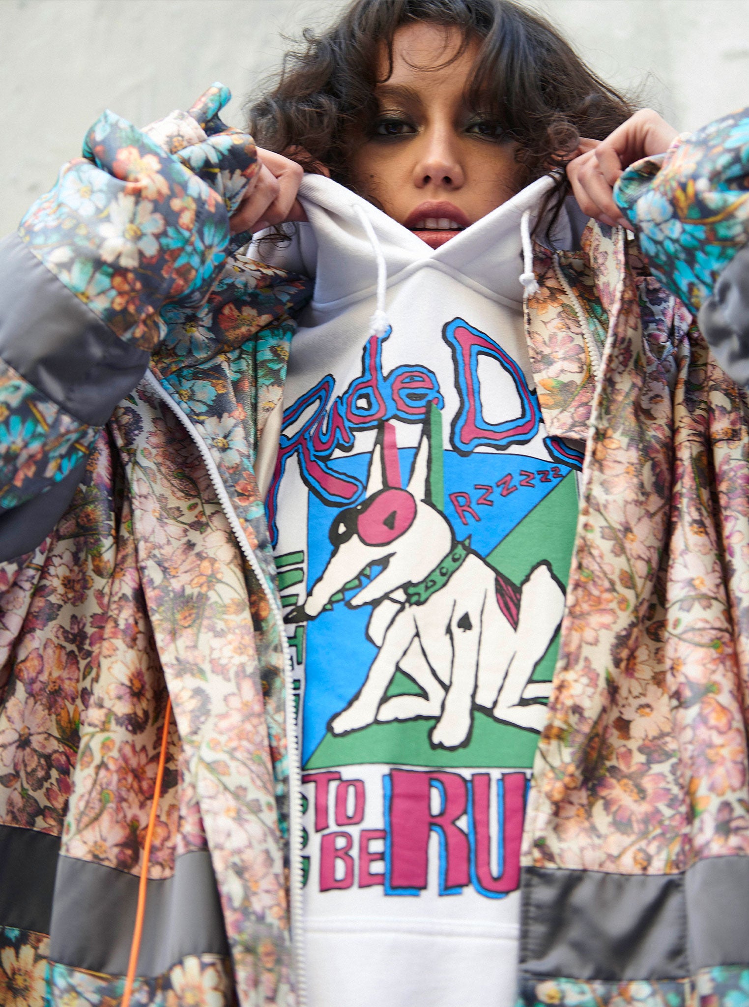 Vinti Andrews Rude Dog White Hoody