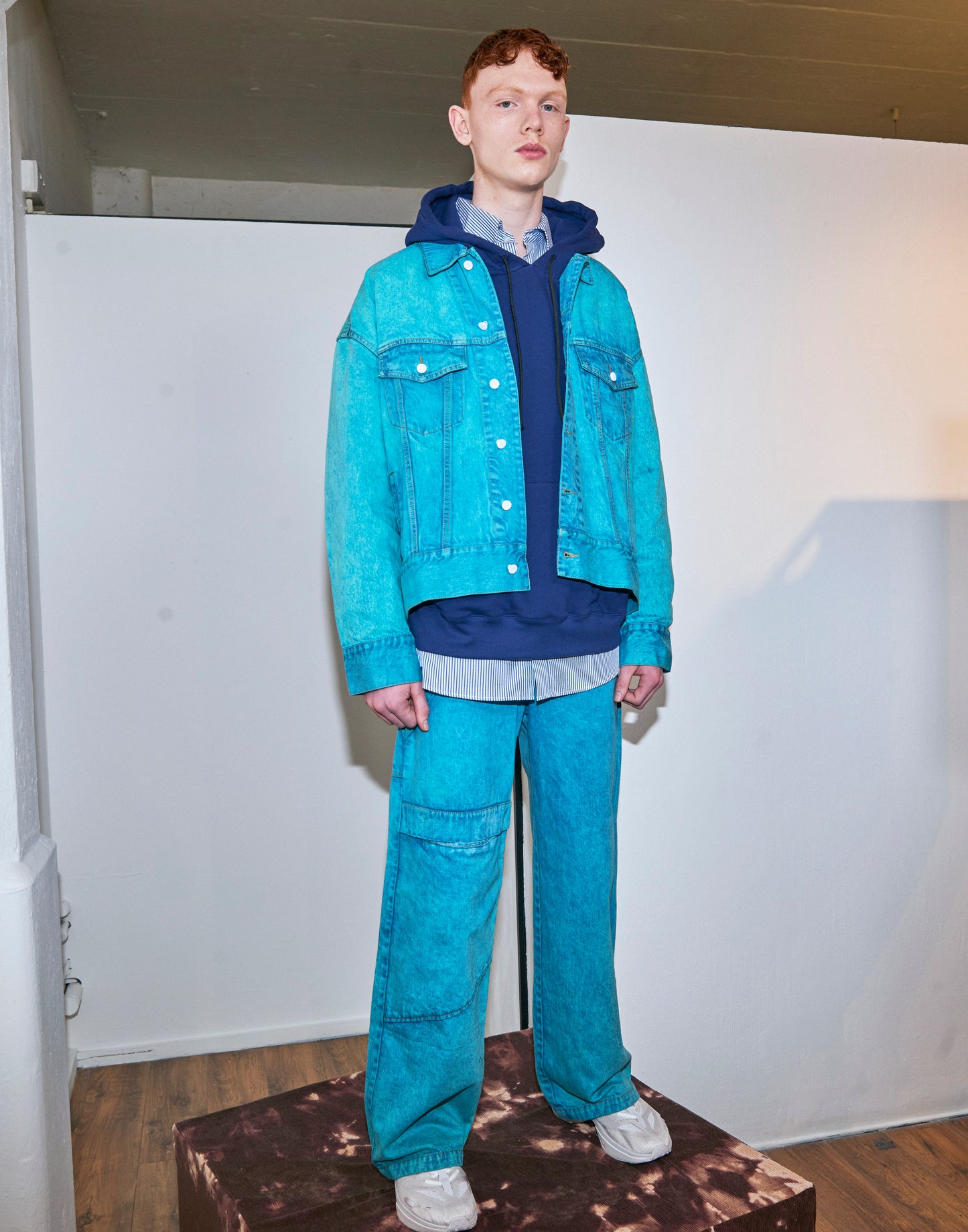 Vinti Andrews Denim Jacket Over Dyed Green