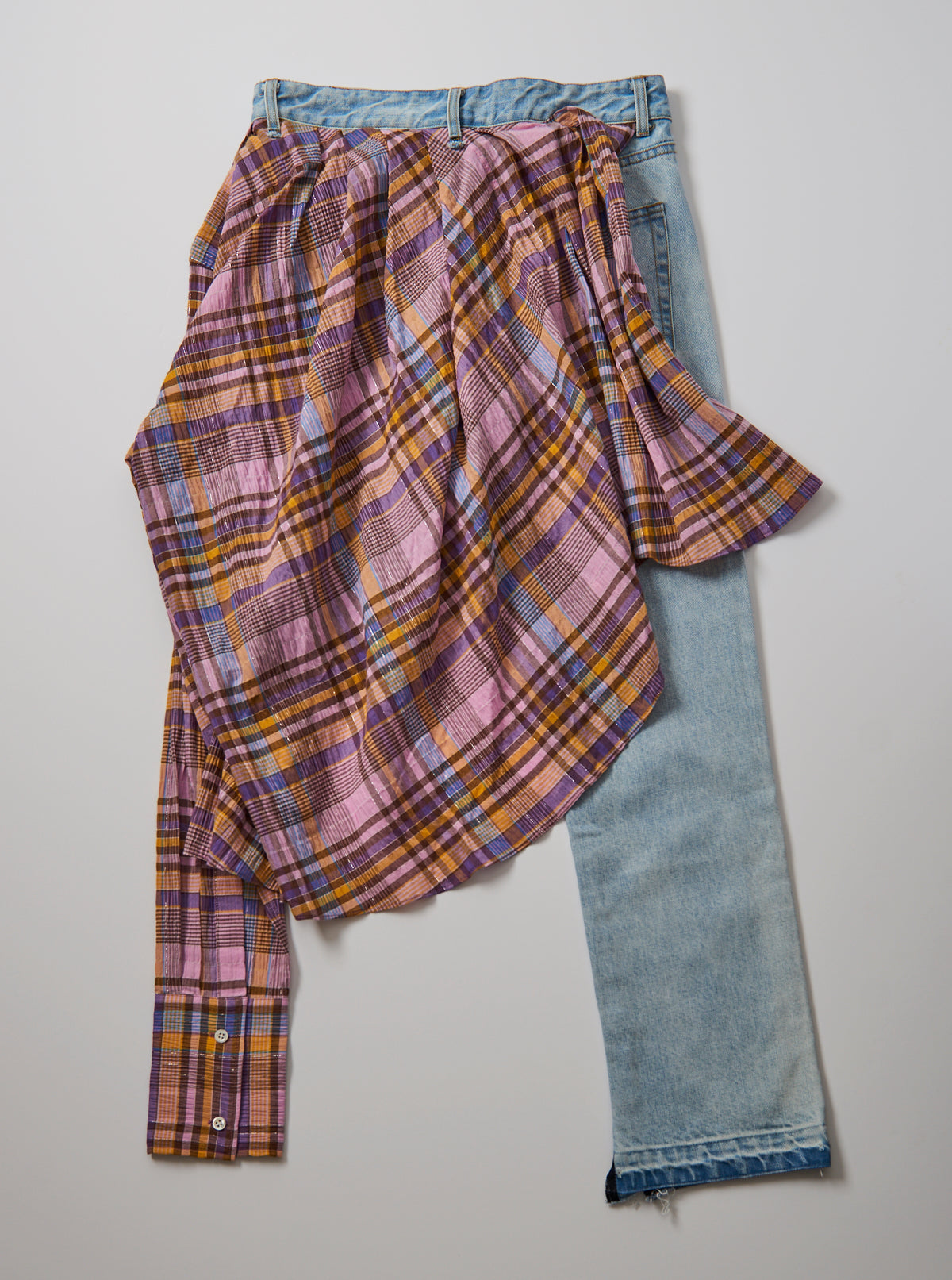  Vinti Andrews Plaid Shirt Jeans