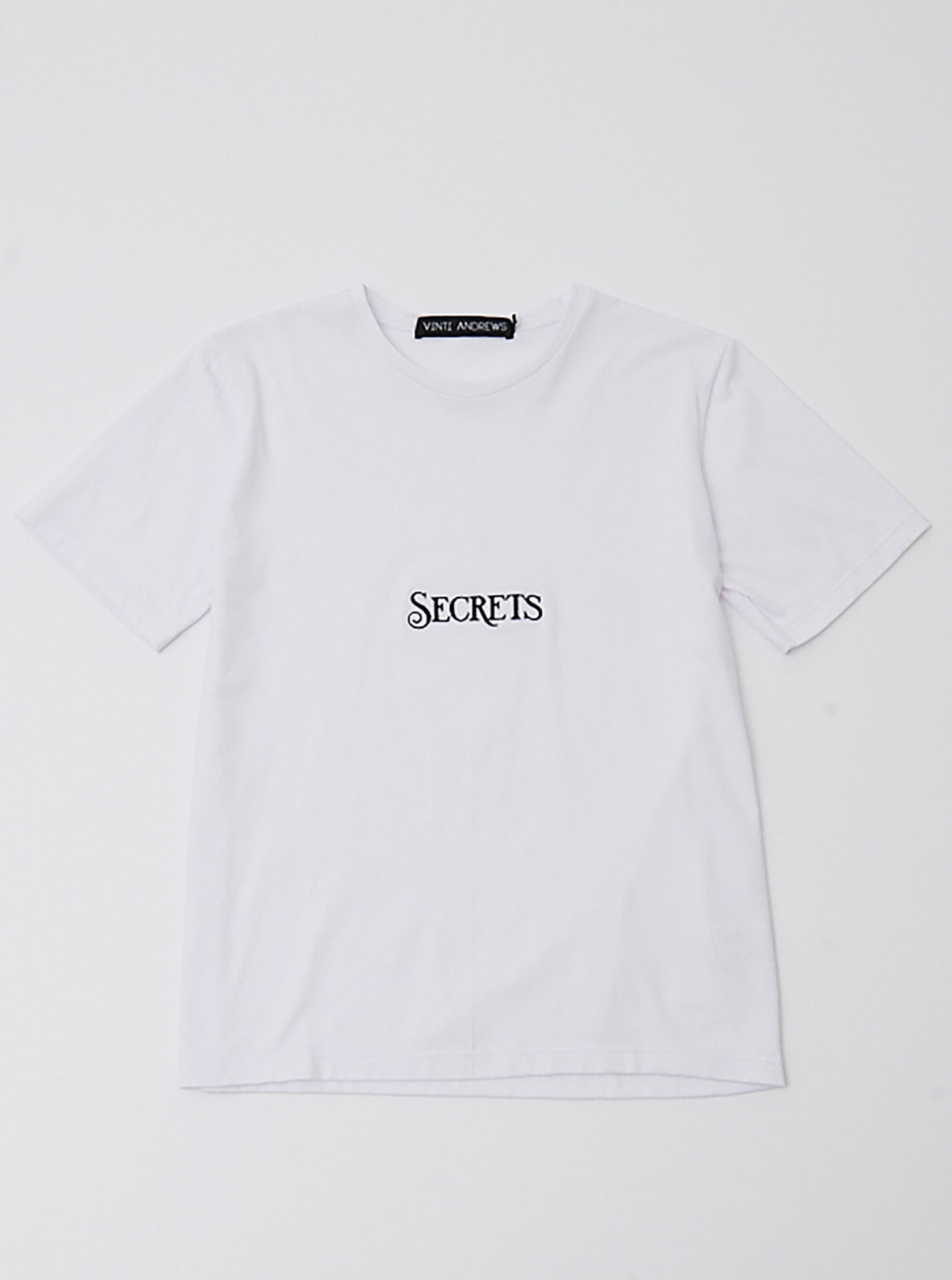 Vinti Andrews Secret Embroidery Girl White T-Shirt