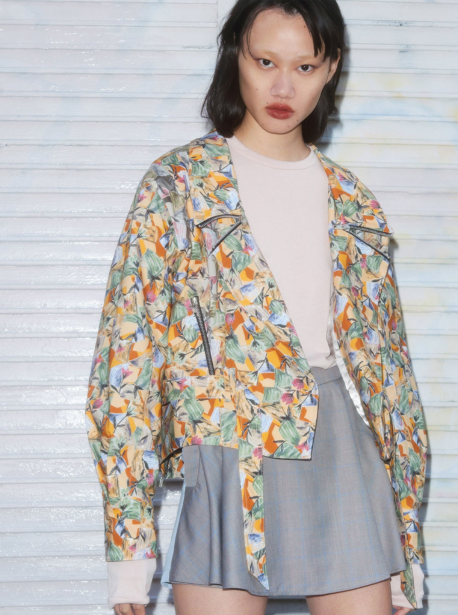 Vinti Andrews Zip Collar Biker Jacket