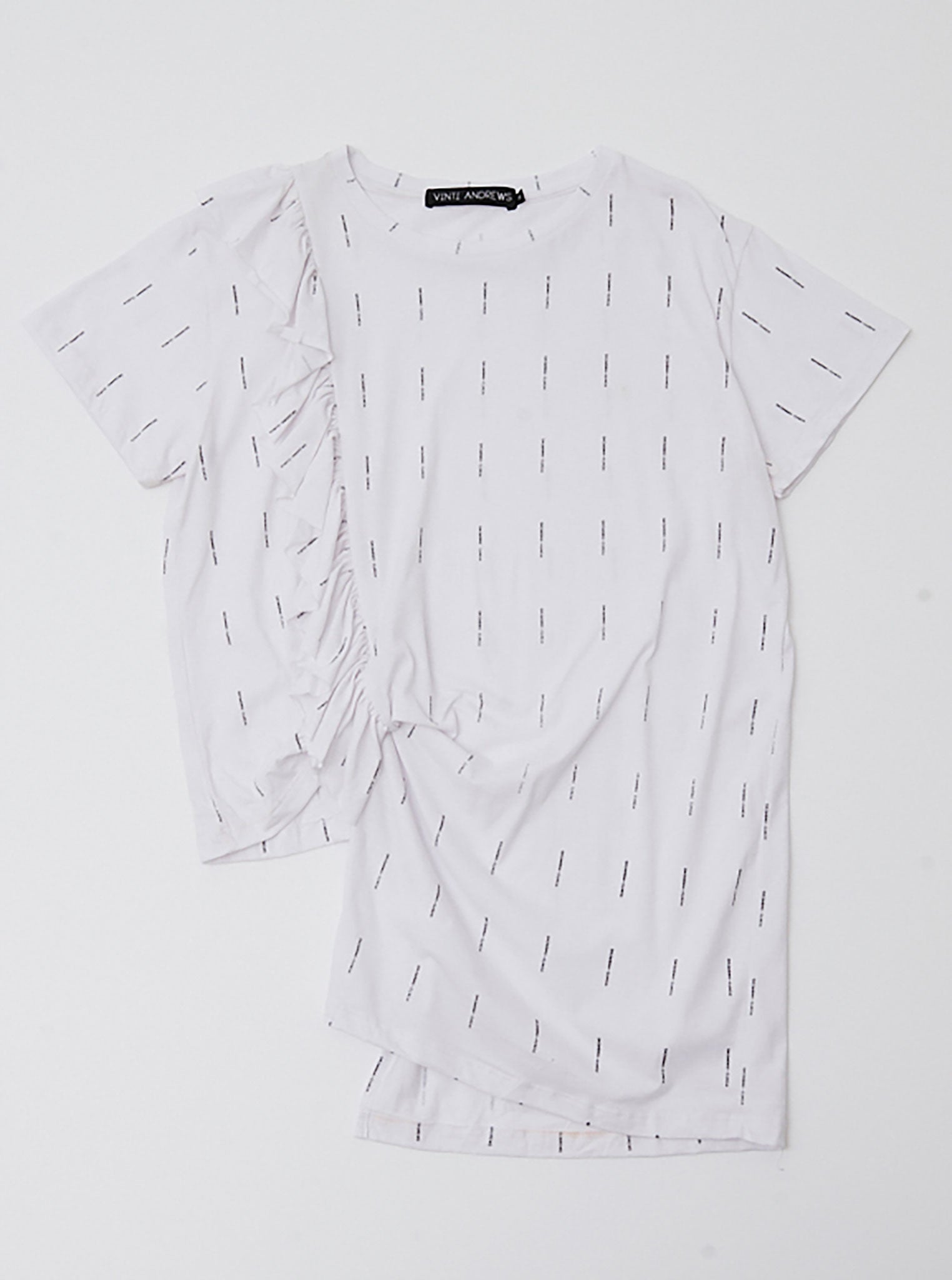 Vinti Andrews VA Small Print Frill Asymmetric Top